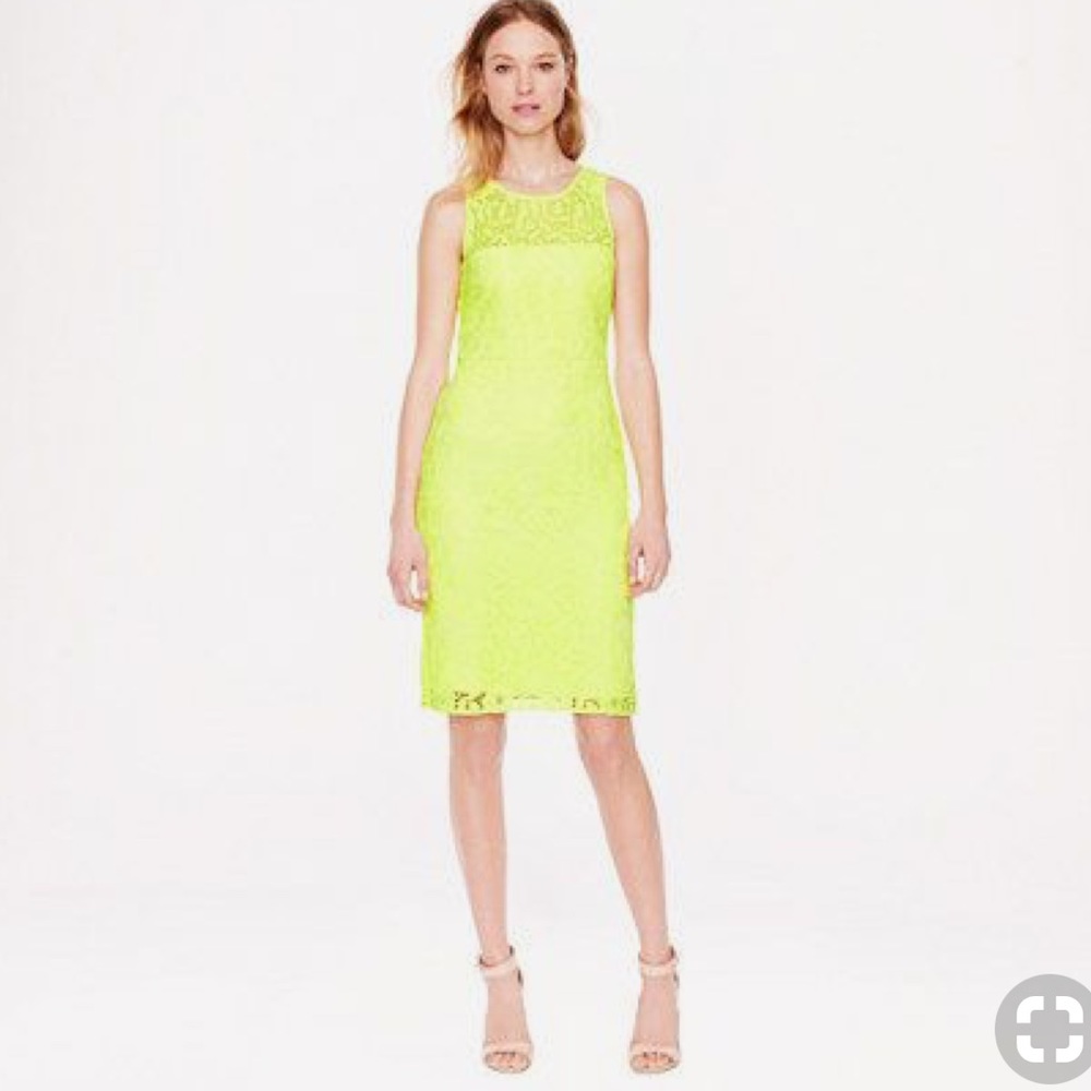 Neon Yellow JCrew Collections Dress